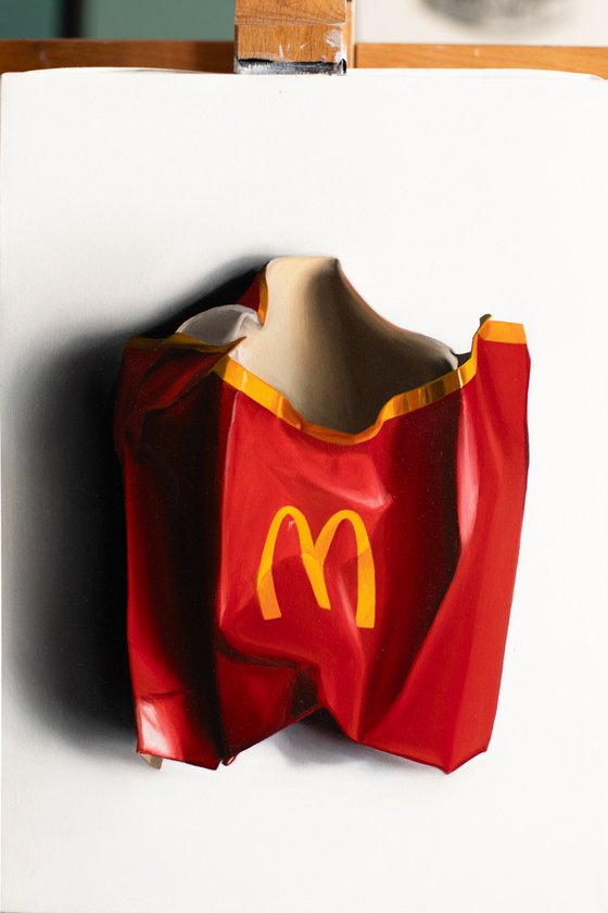 Mc donald's french fries paper container NYC