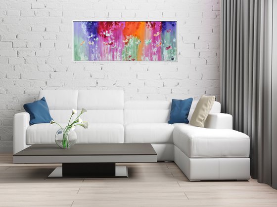 Frühling - Abstract Art - Acrylic Painting - Canvas Art - Abstract Flower Painting - Ready to Hang