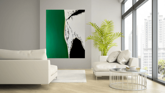Green abstract forest