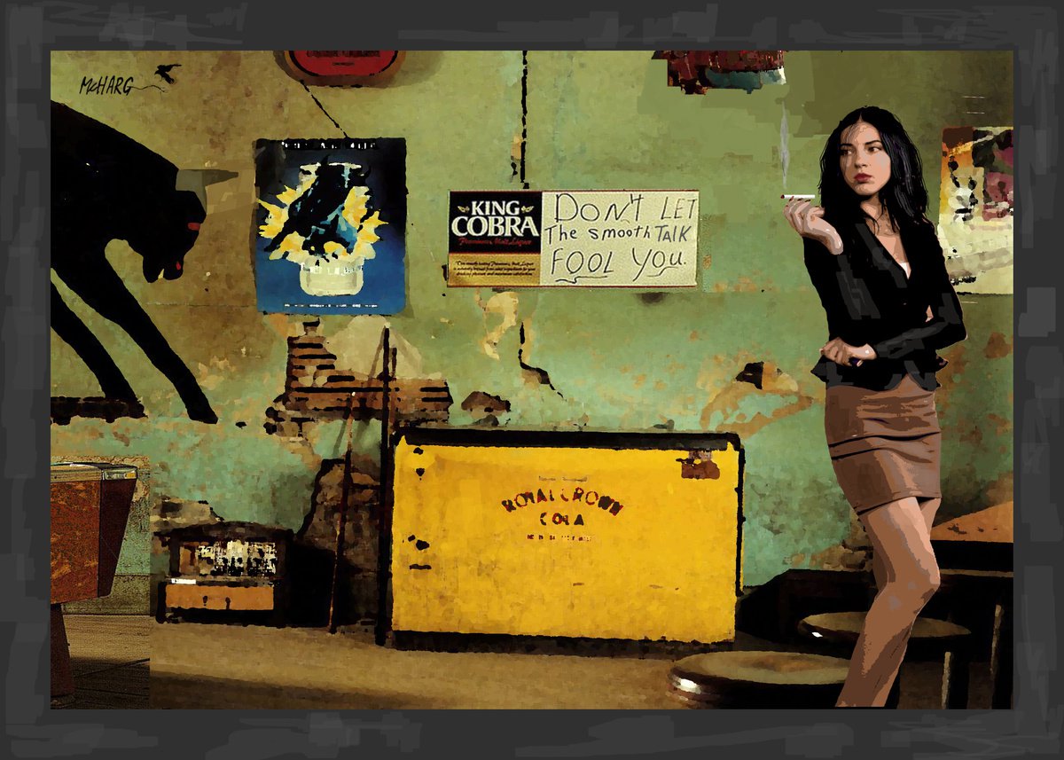 Impressionistic Portrait Painting By Joe Mcharg, 42 X 30, Smooth Talk #2, Original Artwork