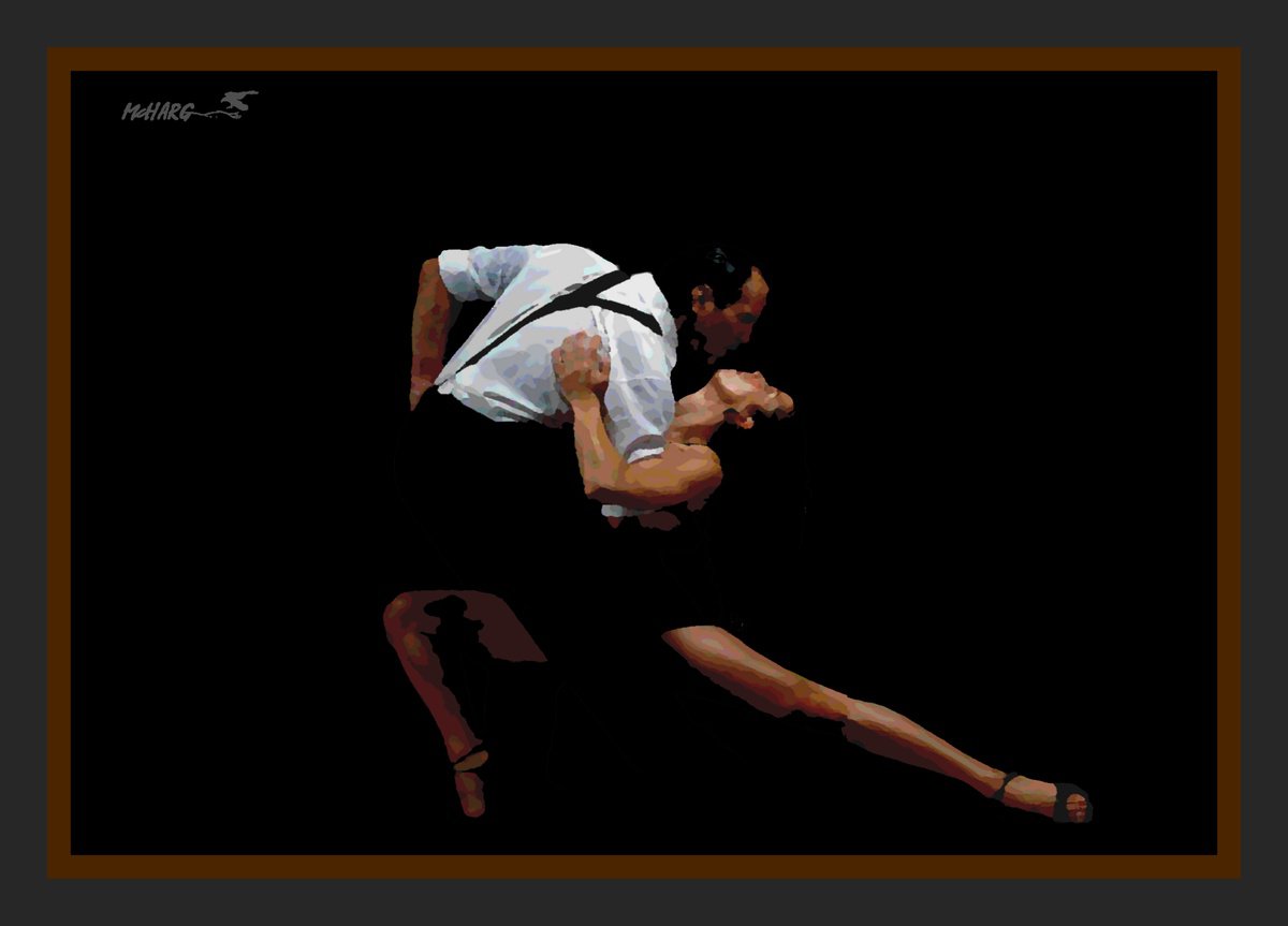 Impressionistic Portrait Painting By Joe Mcharg, 42 X 31, Dancing In The Dark, Original Artwork