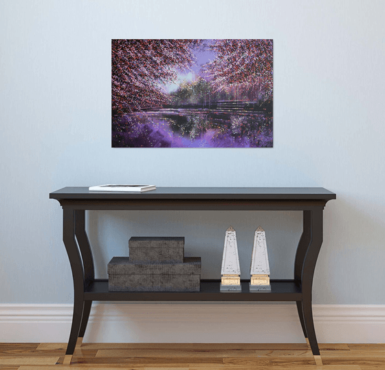 Blossom Trees By Moonlight