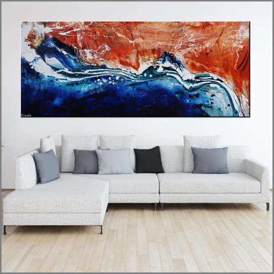 Serpentine 240cm x 100cm Huge Texture Abstract Art