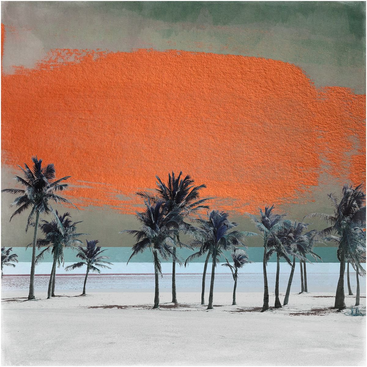 Impressionistic Landscape Photograph By Nadia Attura, 20 X 20", Florida Keys, Original Artwork