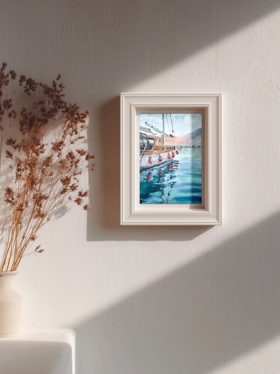 Sailboat in Evening Light