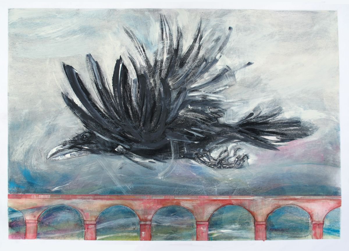 Raven and Viaduct2 by John Sharp