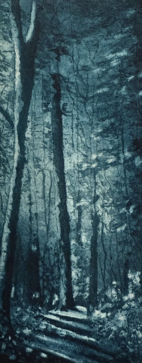 Impressionistic Landscape Etchings & Engravings By Rebecca Denton, 5 X 11", The Hermitage, Original Artwork