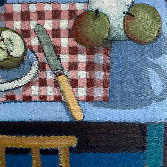 Sliced Apples and Gingham