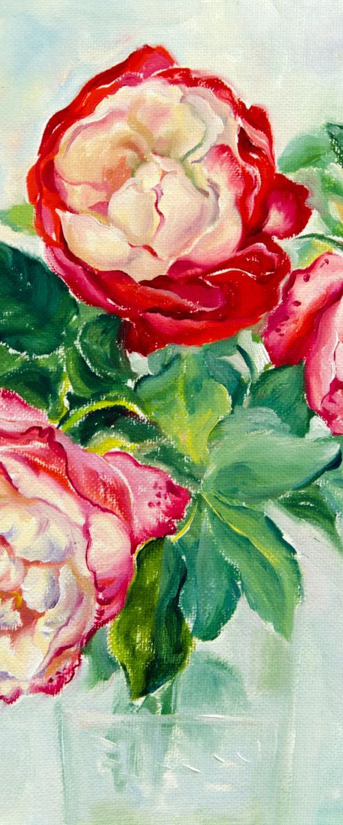 Red-white roses by Daria Galinski