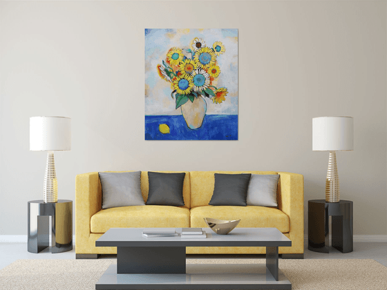 Sunflowers with Lemon