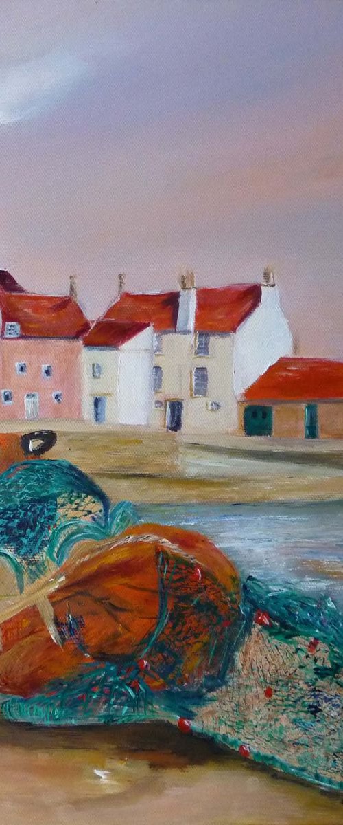 Nets & Creels, Pittenweem by Margaret Denholm