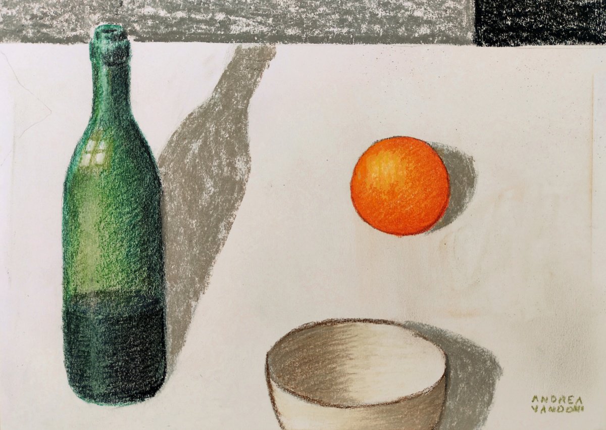 Impressionistic Pastel Drawing , Tre Cose Special Price By Andrea Vandoni, 12 X 8, Artwork For Sale On Artfinder