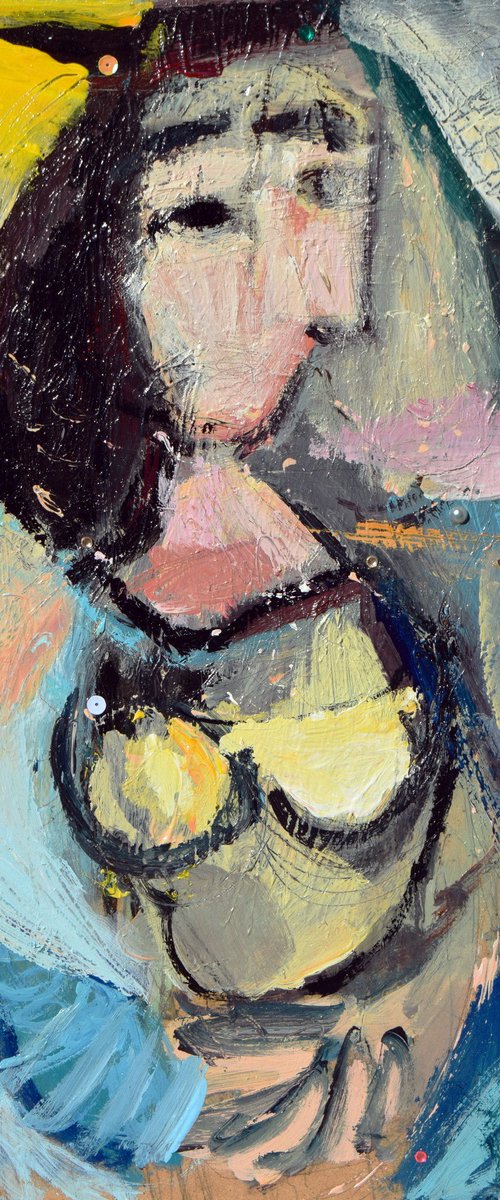 Woman sitting ( "Femme dans un fauteuil", inspired by Picasso ) by Catalin Ilinca
