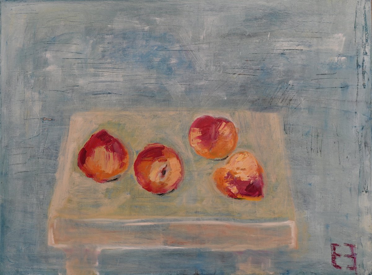 New Season Of Peaches By Elena Zapassky, 24 X 18, Artwork For Sale On Artfinder