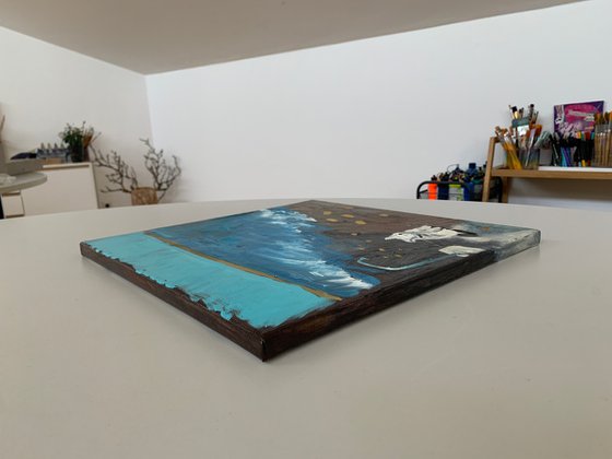 French Riviera. Dog and the Sea