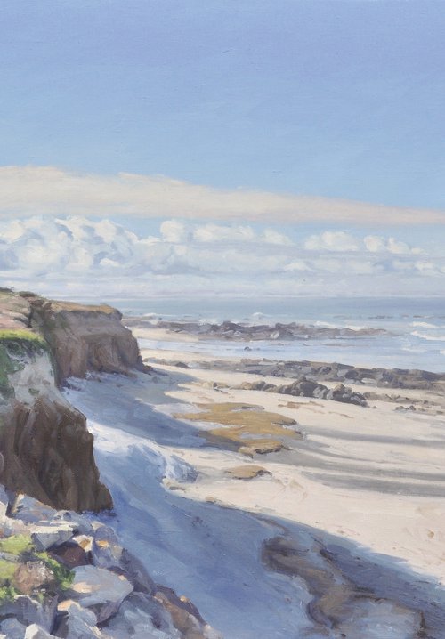 Plozévet beach, morning light by ANNE BAUDEQUIN