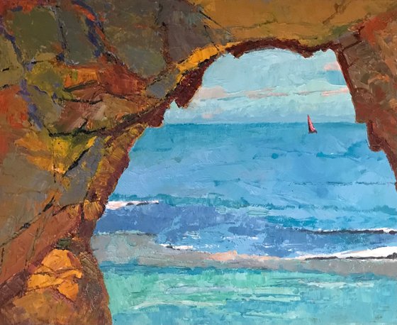 Standing at the natures window, seascape pil