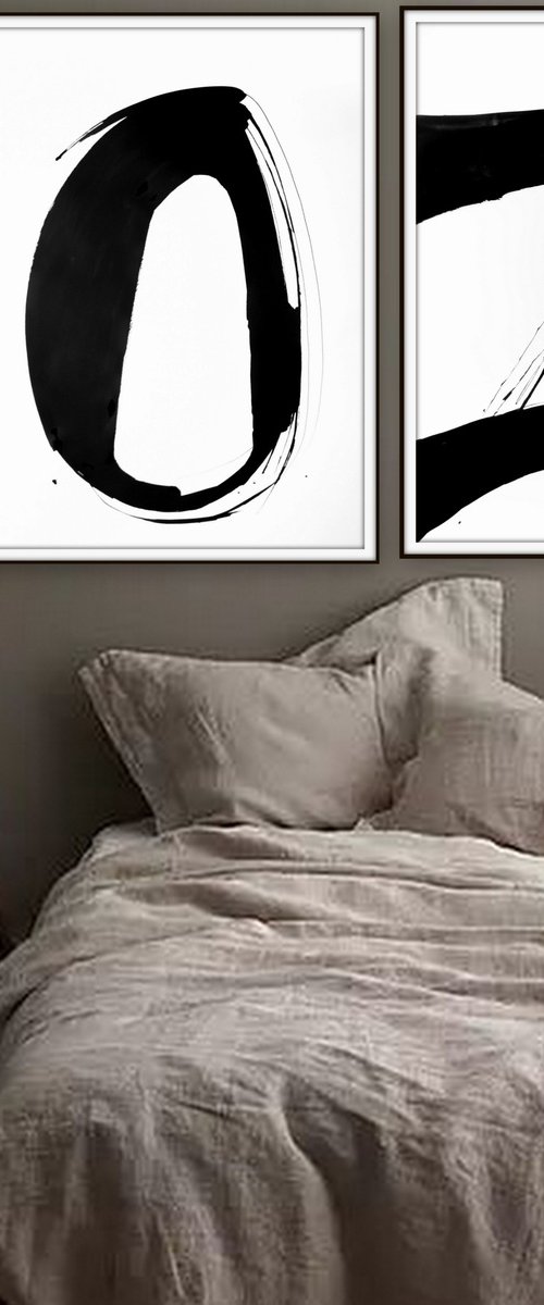 Abstract artwork. Set of 2. by Nadia Moniatis