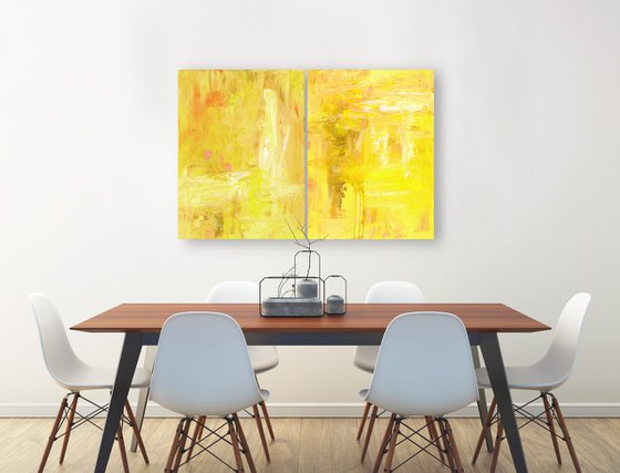 Dreaming Of Summer - diptych - 2 paintings