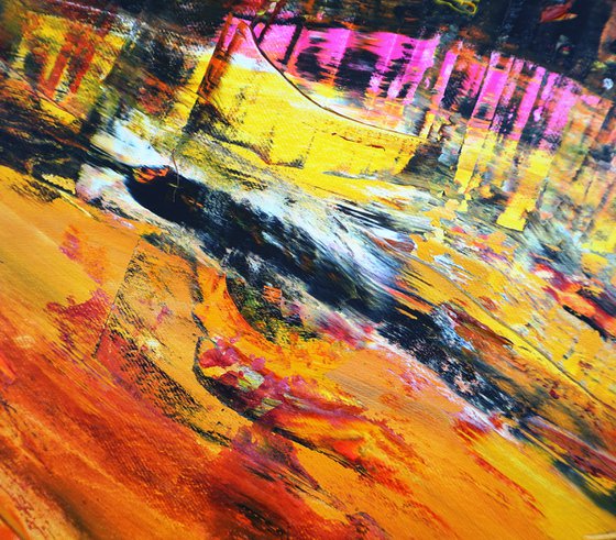 Yellow Red Abstraction XXL 2