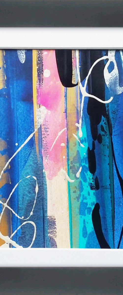 Abstraction #3 - Framed and ready to hang - original abstract painting by Carolynne Coulson