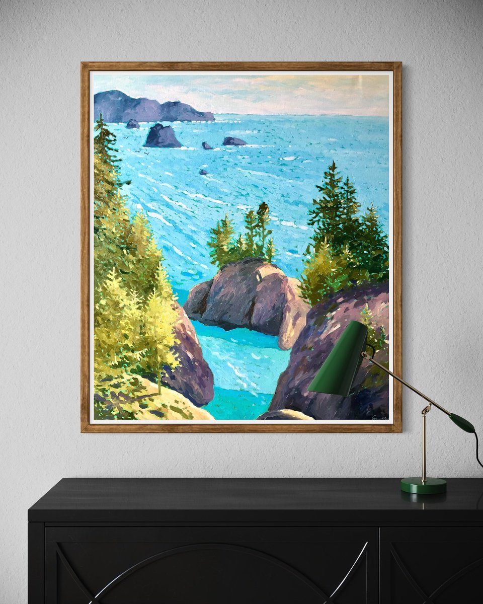 Impressionistic Landscape Oil Painting By Volodymyr Smoliak, 24 X 28", Oregon