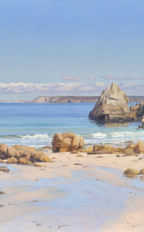 Brittany beach, Lesven at low tide by ANNE BAUDEQUIN