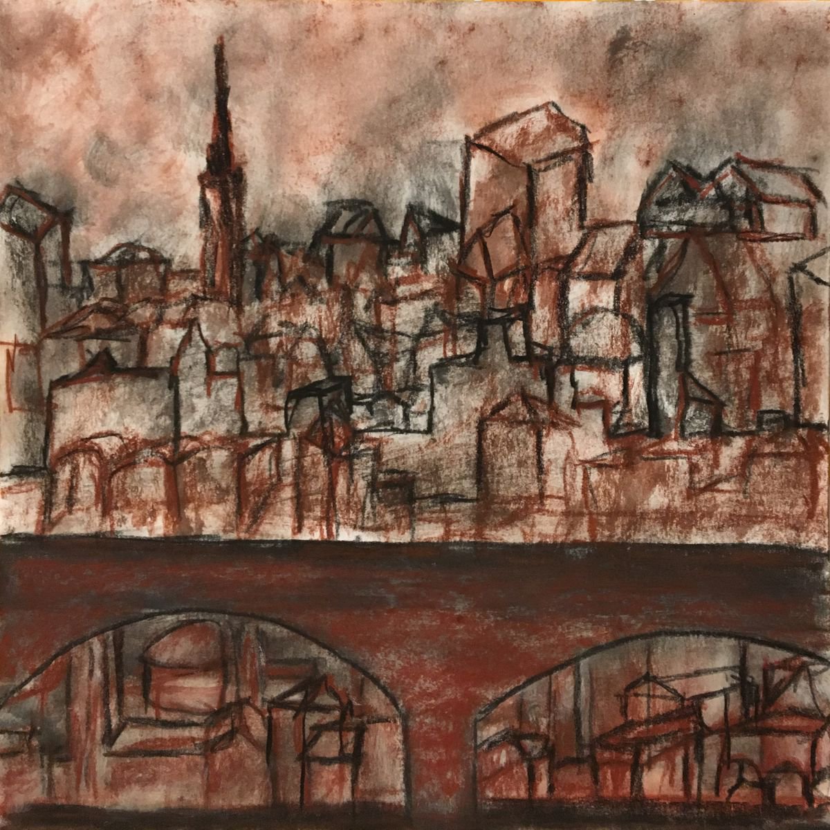 Town I (30x30 cm) by Paola Consonni