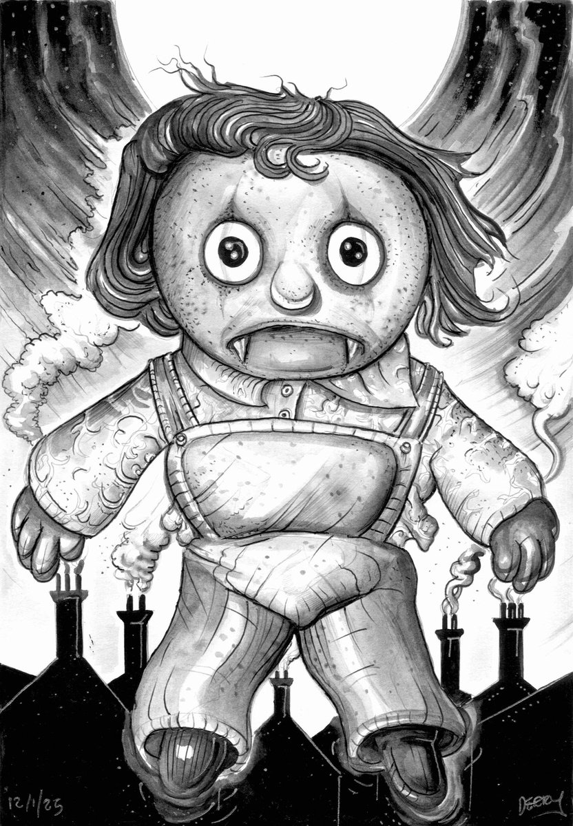 Vincent The Vampire Doll - Creepy Dark Original Art Illustration by Spencer Derry ART
