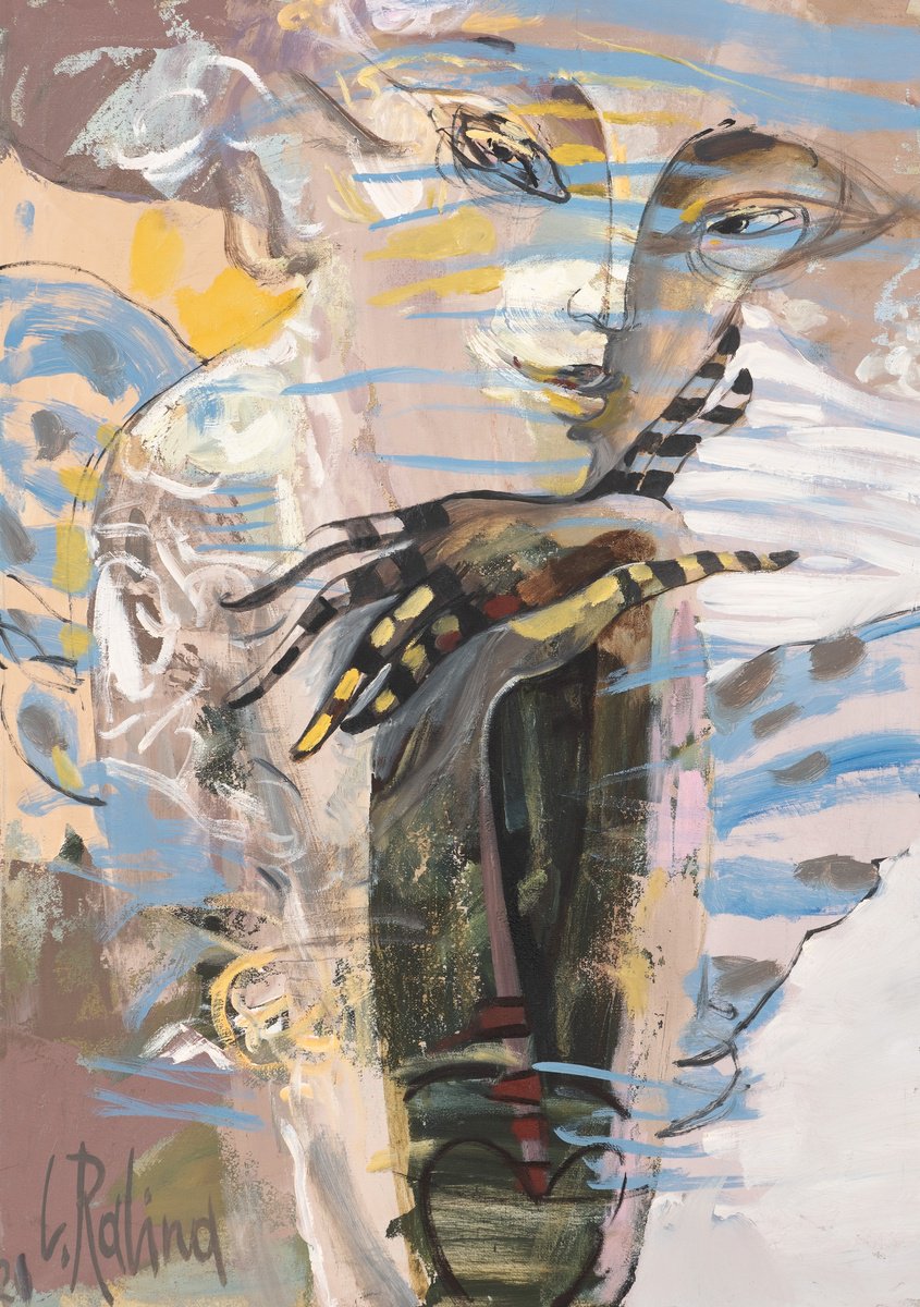 Portrait Oil Painting By Yelena Ralina, 20 X 28", I Love You As You Love Me, Original Artwork