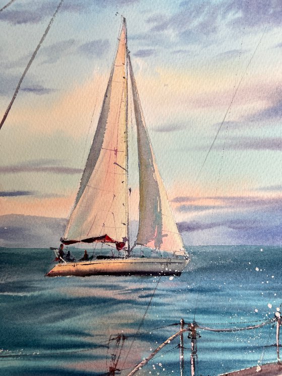 Yachts at sea #19