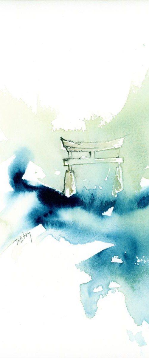 Torii in the Sea by Alex Tolstoy