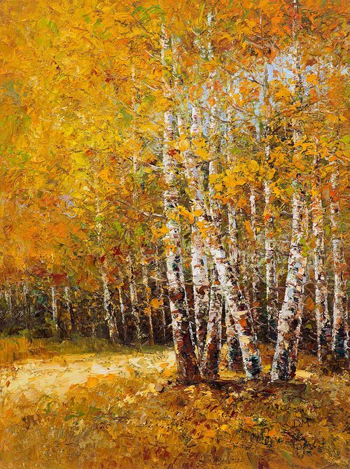 Golden Birch by Derek M