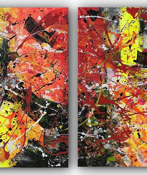 Diptych-Fire in the Dark by Juan Jose Garay