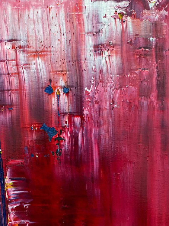 "Cut It Together" - Save As A Series - Original Large PMS Abstract Triptych Oil Paintings On Canvas - 72" x 24"