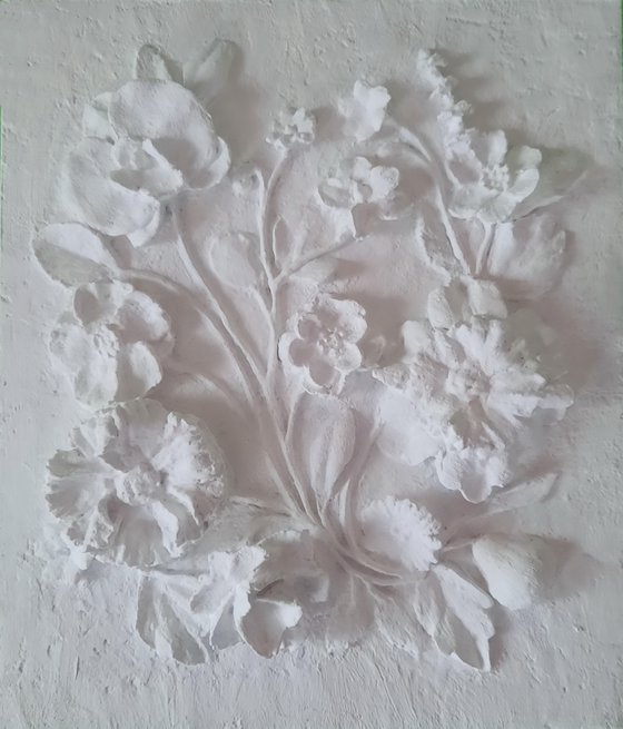 sculptural wall art "Flowers"