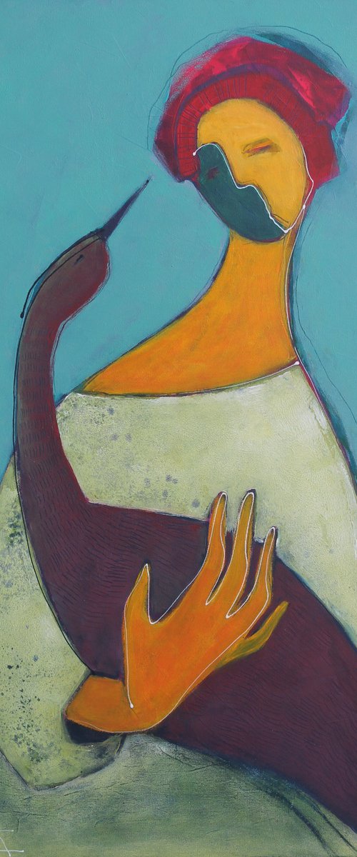 The girl and the crane. by Tatjana Auschew