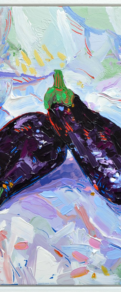 Eggplants Still Life by Joseph Villanueva