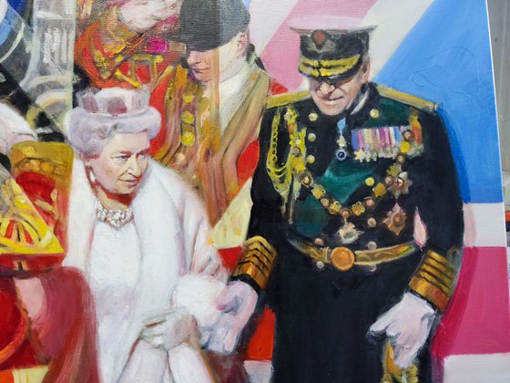 The Queen Elizabeth II with her husband Prince Phillip