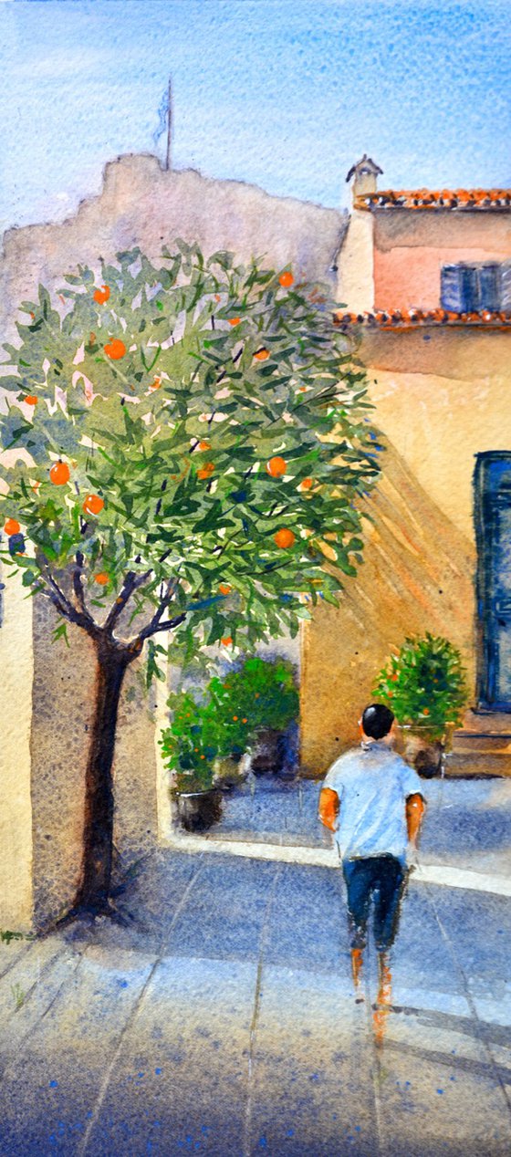 O-range tree Athens Greece 17x36 cm 2022