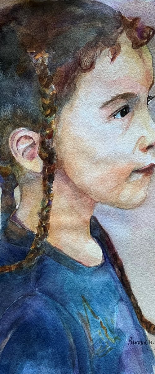 Girl with the Golden Braids by Bronwen Jones