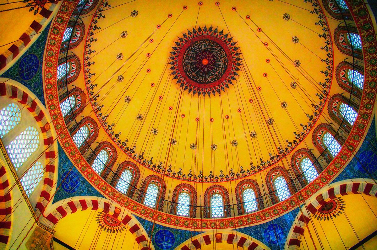Inside the Blue Mosque by Marc Ehrenbold
