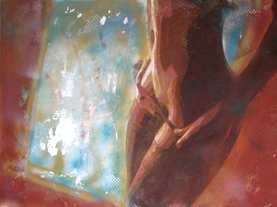 "At the window"  nudes & erotic , figurative Contemporary art