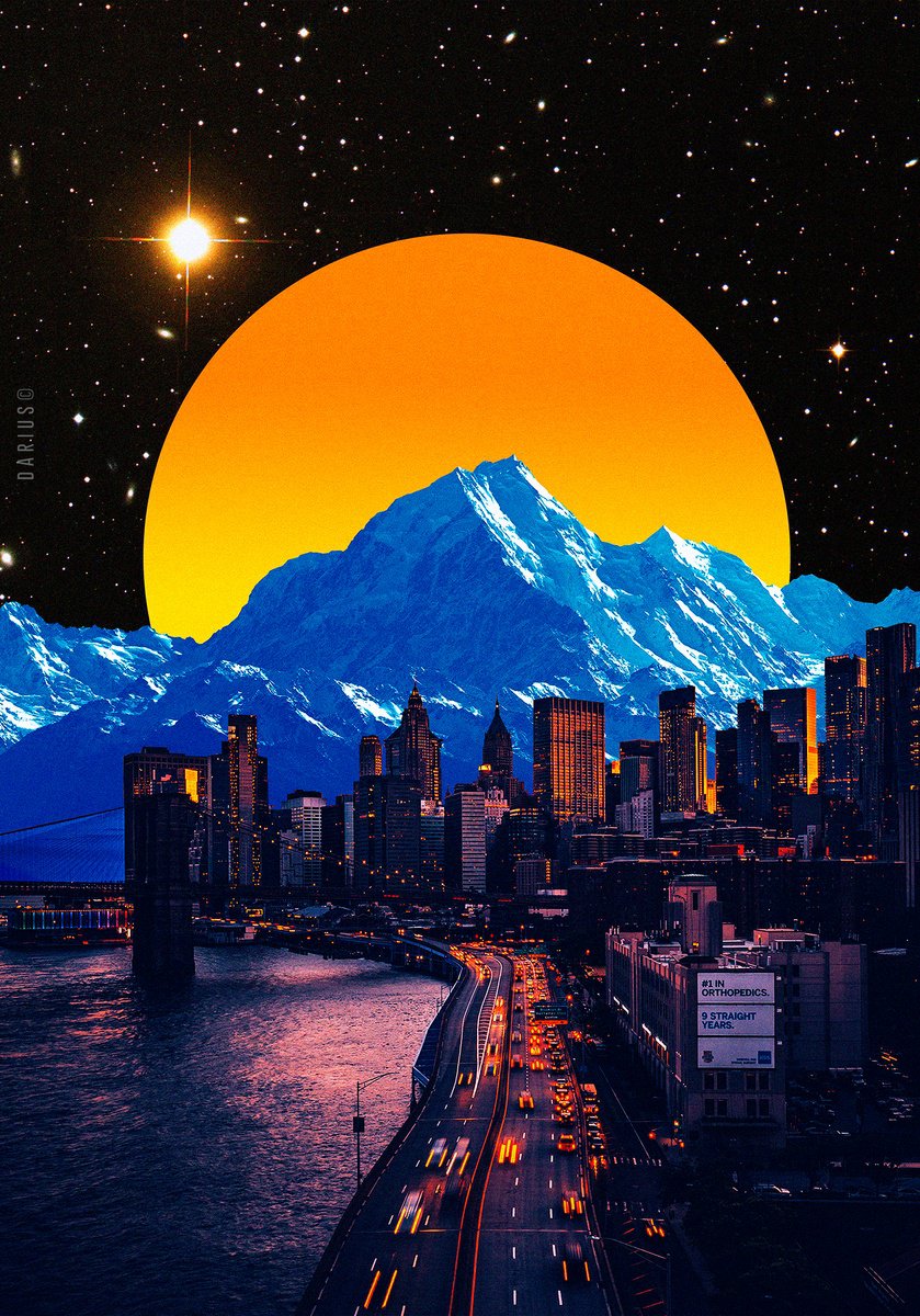 Surrealistic Cityscapes Giclee Print By Darius Comi, 12 X 18, New York New York, Original Artwork