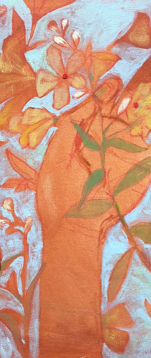 Blooming branch in hand by Anastasia Mazur-Skrobova