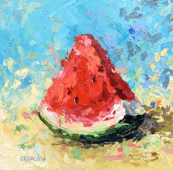 "A slice of watermelon"