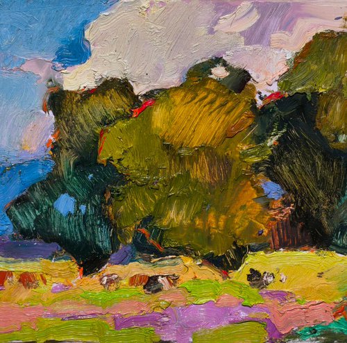 Landscape With Cows by Alexander Shandor