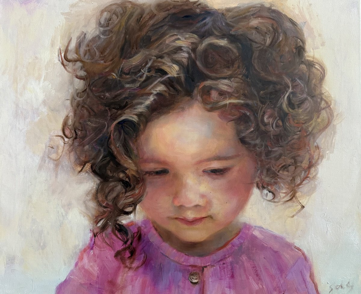 Comission Portrait From An Photo By Liubou Sas, 24 X 20, Artwork For Sale On Artfinder
