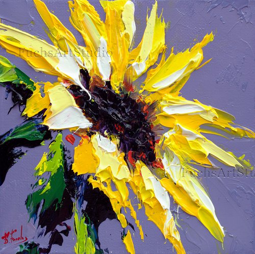 Sunflower painting by Bozhena Fuchs