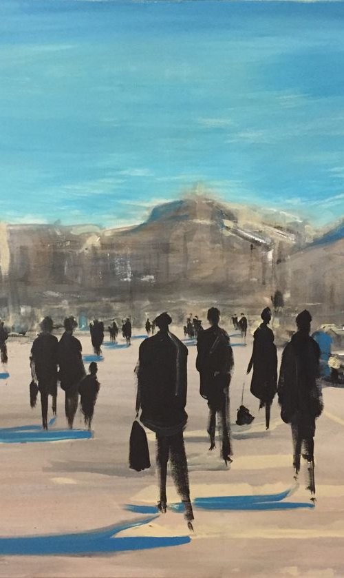 People walking #2 100x70cm by Tihomir Cirkvencic